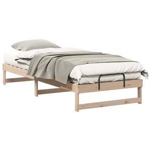 vidaXL Bedframe Bruin 80 x 220 cm Massief grenenhout
