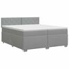 vidaXL Boxspringbed met matras Lichtgrijs 200 x 200 cm Stof