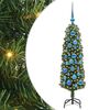 vidaXL Kunstkerstboom Groen 120 cm PVC en Staal en Kunststof