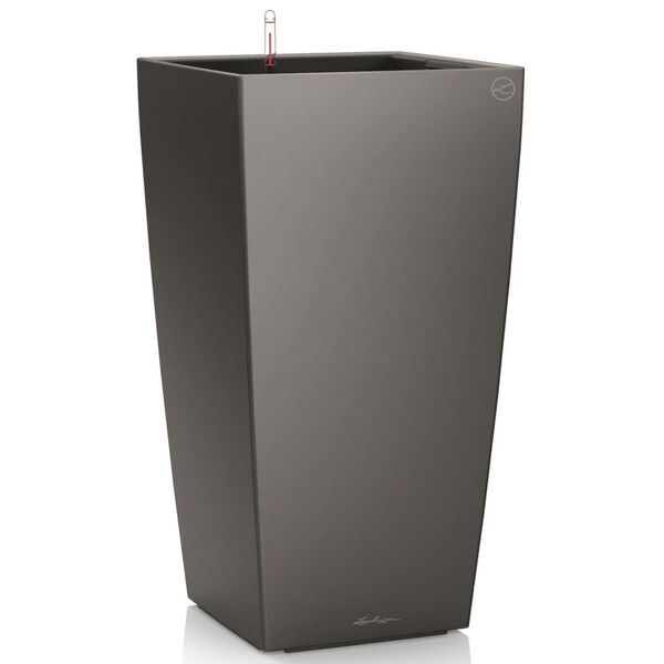 LECHUZA Plantenbak Cubico 40 ALL-IN-ONE houtskool 18194