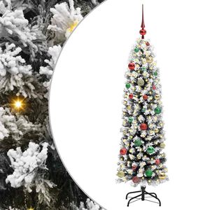 vidaXL Kunstkerstboom Groen 150 cm PVC en Staal en Kunststof