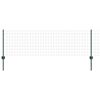 vidaXL Euro-hek met palen 10 x 0,6 m PVC-Coated Staal Groen Mesh