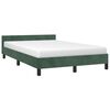 vidaXL Bedframe zonder matras 120x190 cm fluweel donkergroen