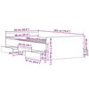 vidaXL Bedframe met lade Zwart Eiken 203 x 93 x 50 cm Bewerkt hout