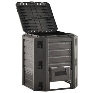 vidaXL Compostbak 380 L zwart