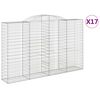 vidaXL Schanskorven 17 st gewelfd 300x50x180/200 cm ijzer
