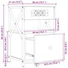 vidaXL Nachtkastje 2 pcs Gerookt eiken 40 x 31 x 60 cm Bewerkt hout