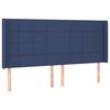 vidaXL Boxspring met matras en LED stof blauw 160x200 cm