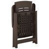 vidaXL Tuinstoelen 2 st verstelbaar kunststof mokka