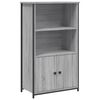 vidaXL Hoge kast 62x32x103,5 cm bewerkt hout grijs sonoma eikenkleurig
