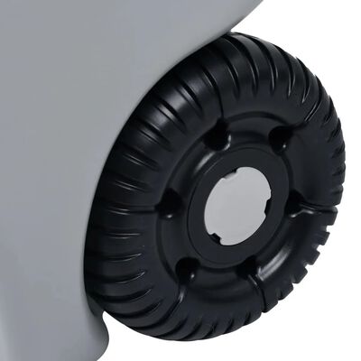 vidaXL Kampeerwasbak met watertank op wielen grijs