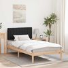 vidaXL Bedframe met Gevoerd Hoofdgedeelte Zwart 100 x 200 cm