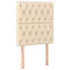 vidaXL Hoofdbord cr&egrave;me 80x7x118/128 cm stof