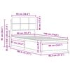 vidaXL Bedframe met Gevoerd Hoofdgedeelte Zwart 90 x 190 cm