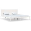 vidaXL Bedframe massief hout wit 180x200 cm