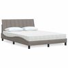 vidaXL Bed met matras "Hanko" stof taupe 120x200 cm