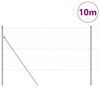 vidaXL Afrasteringspaal Zilver 10 x 1,2 m (50 mm gaas) Staal