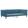 vidaXL Slaapbank met onderschuifbed 100x200 cm fluweel blauw