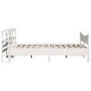 vidaXL Bedframe met hoofdbord massief grenenhout wit 150x200 cm