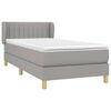 vidaXL Boxspring met matras stof lichtgrijs 80x200 cm