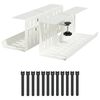 vidaXL Kabelgoot voor onder bureau 2 st Wit 35 x 12 x 13 cm Staal