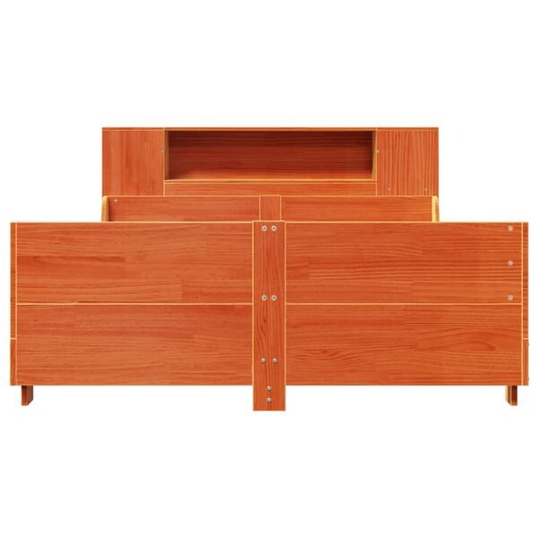 vidaXL Bedframe zonder matras massief grenenhout wasbruin 160x200 cm