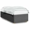 vidaXL Bedframe stof donkergrijs Single