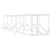 vidaXL Hondenkennel voor buiten 2x10x2 m gegalvaniseerd staal zilver