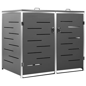 vidaXL Containerberging dubbel 138x77,5x115 cm roestvrij staal