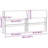 vidaXL Gestoffeerd hoofdbord Lichtgrijs 200 cm Massief grenenhout