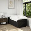 vidaXL Boxspring met matras stof zwart 100x200 cm