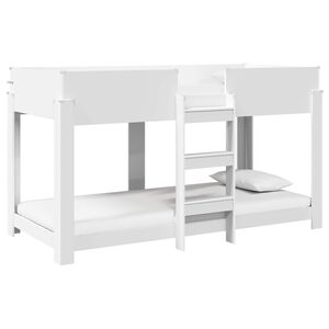 vidaXL Bunk Bed voor Kinderen Wit 90 x 200 cm Bewerkt hout