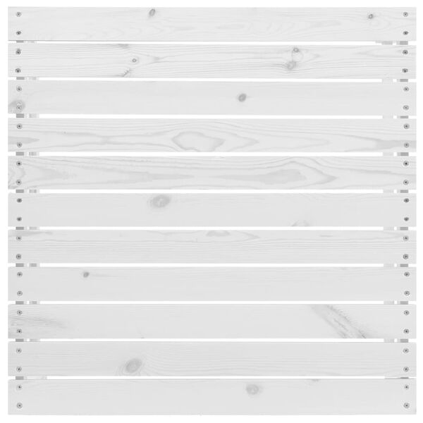 vidaXL Tuinvoetenbank massief grenenhout wit