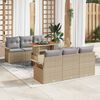 vidaXL Tuin Sofa Set met kussen 7 pcs beige en lichtgrijs