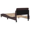 vidaXL Bedframe "Dover" 90x200 cm stof donkerbruin