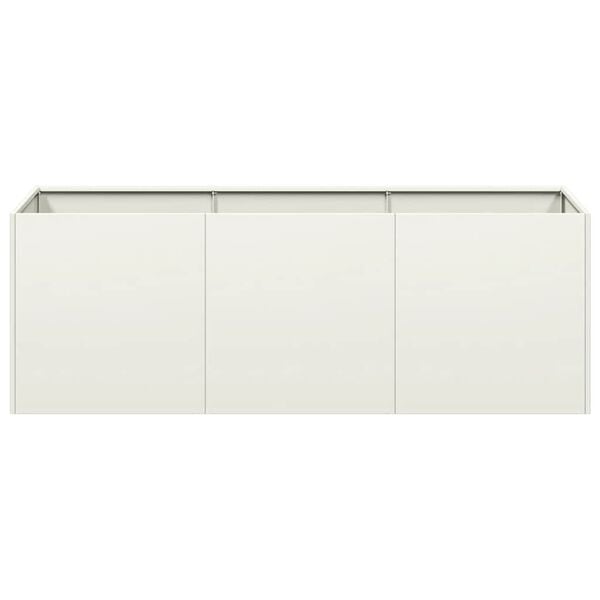 vidaXL Plantenbak 120x40x40 cm koudgewalst staal wit