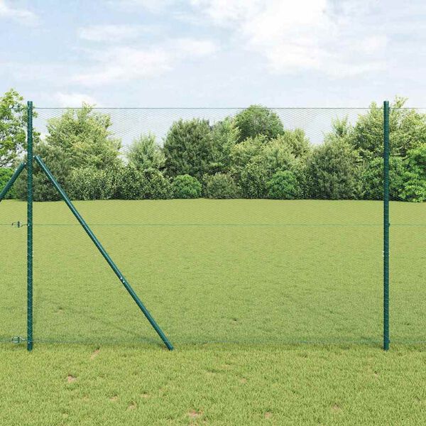 vidaXL Hexagon Hek Groen 1,5 x 10 m PVC