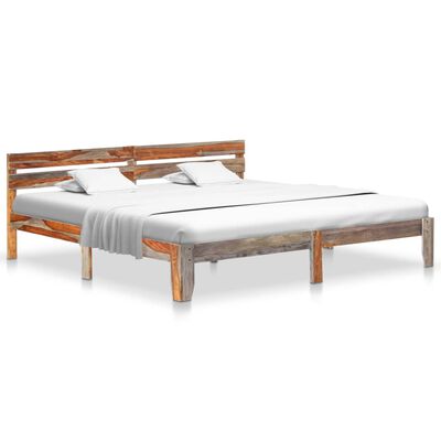 vidaXL Bedframe zonder matras massief hout 200x200 cm