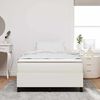 vidaXL Platform bedframe Cr&egrave;me 120 x 190 cm Stof