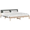 vidaXL Bedframe Bruin en donkergrijs 200 x 200 cm Massief grenenhout