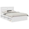 vidaXL Bedframe met hoofdeinde Wit 140 x 190 cm Massief grenenhout
