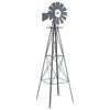 vidaXL Windmolen Grijs 84 x 68 x 245 cm IJzer