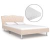 vidaXL Bed met matras stof beige 140x200 cm