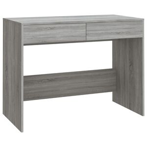 vidaXL Bureau 101x50x76,5 cm bewerkt hout grijs sonoma eikenkleurig