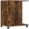 vidaXL Printerkastje met wielen 60x40x68,5 cm gerookt eikenkleurig
