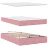 vidaXL Ottoman bed met matras en LED's 120x200cm fluweel roze
