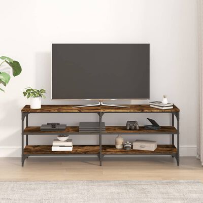 vidaXL Tv-meubel 140x30x50 cm bewerkt hout gerookt eikenkleurig