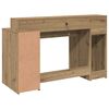vidaXL Bureau met LED-verlichting 140x55x91 cm hout artisanaal eiken