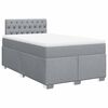 vidaXL Boxspring met matras stof lichtgrijs 120x190 cm