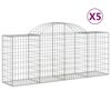 vidaXL Schanskorven 5 st gewelfd 200x50x80/100 cm gegalvaniseerd ijzer